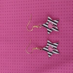 Star earring barbie zebra stripes